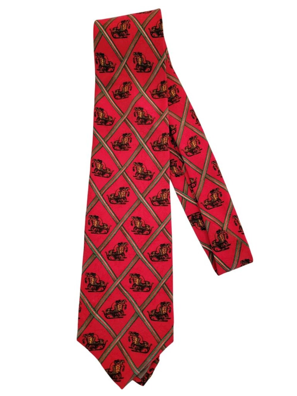 Robert Talbott Patrick James Red Holiday Sleigh Tie